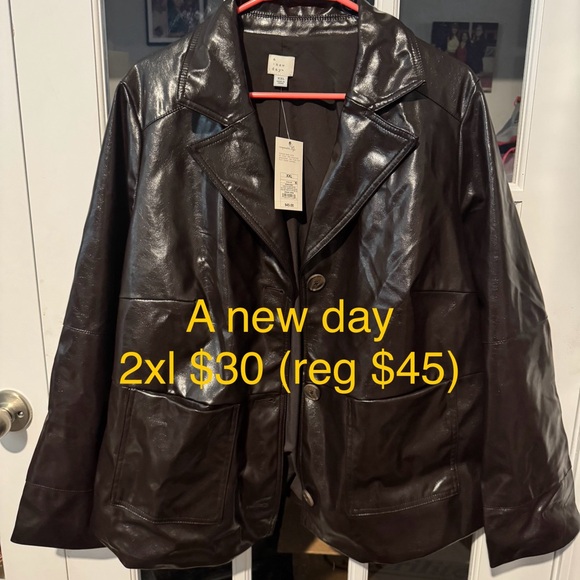 A New Day Women's Dark Brown Leather Jacket - Picture 1 of 1